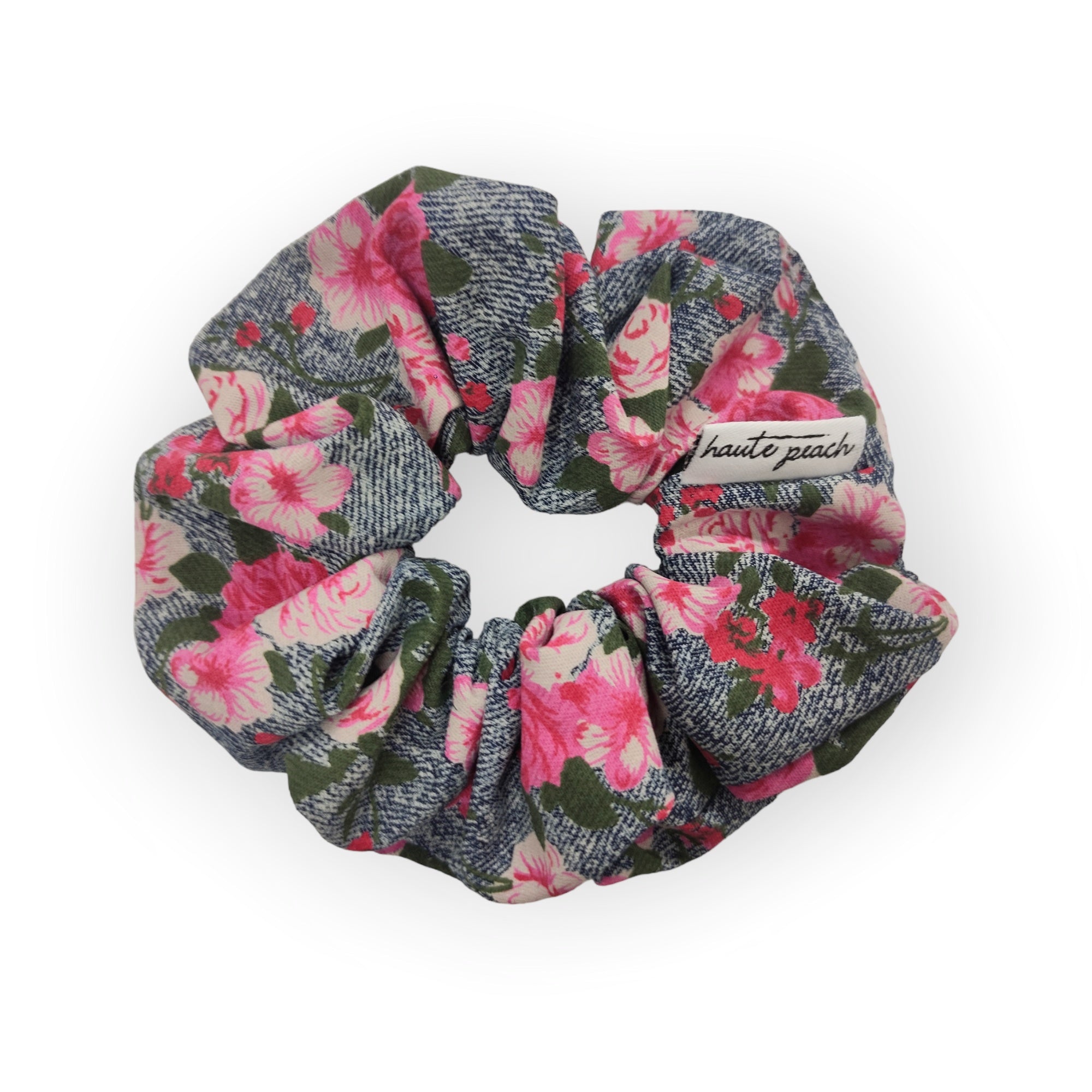 Jean Floral Scrunchie Haute Peach